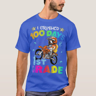 1年生のダートバイクバックの100日を粉砕した子供 Tシャツ