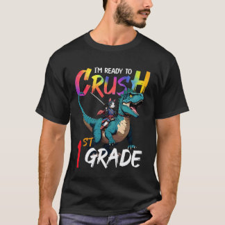 1年生のバックトゥスクールに備えて Let's Crush Cat ディ Tシャツ