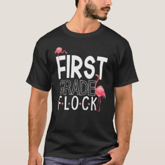 1年生のフックピンクのフラミンゴスクワッド先生キッドFi Tシャツ