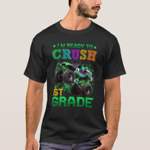 1年生のモンスタートラックを押し戻す準備ができている Tシャツ