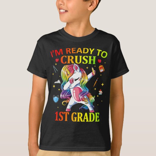 1年生のユニコーンをつぶす準備ができている Tシャツ (正面)