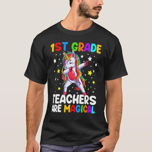 1年生の先生はSchに戻る魔法のユニコーン Tシャツ (正面)