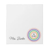 1年生の先生メモ帳 ノートパッド (正面)