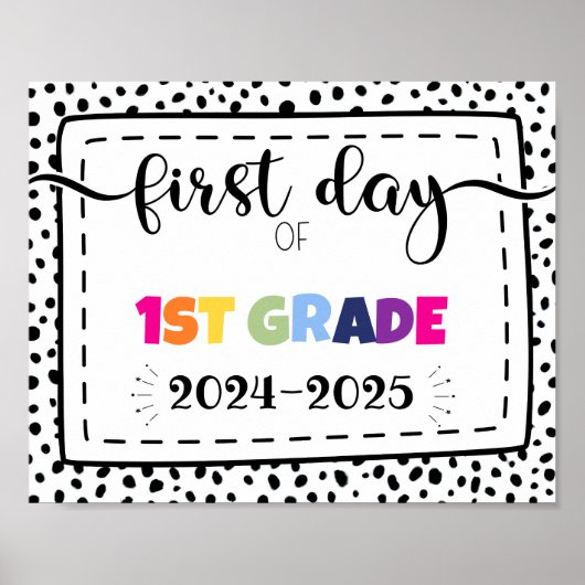 1年生の写真プロップサインの最初の日 ポスター (正面)