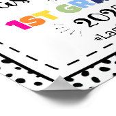 1年生の写真プロップサインの最終日 ポスター (角)