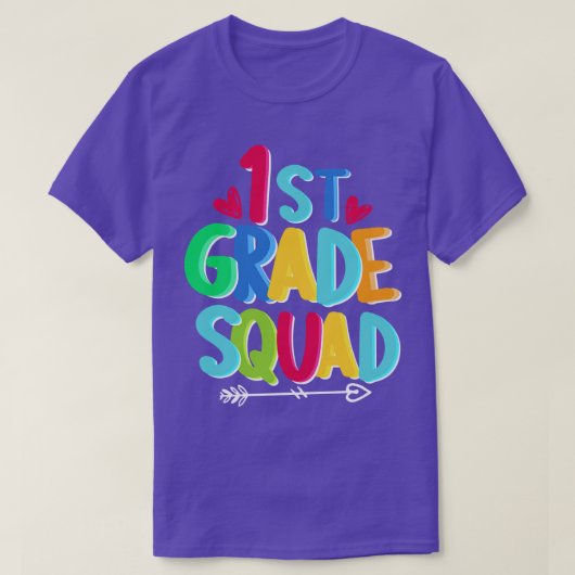 1年生の分隊かわいい新学期子供へプレゼント Tシャツ (デザイン正面)