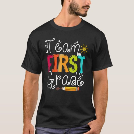 1年生の分隊の学生先生戻るScho Tシャツ (正面)