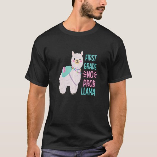 1年生の初日No Prob Llama Tシャツ (正面)