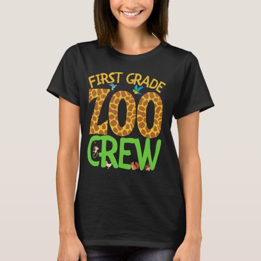 1年生の動物園クルー新学期野生動物Sa Tシャツ (正面)