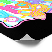 1年生の女の子新学期ボウキュートコケット ポスター (角)