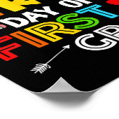 1年生の子供たちおもしろいTの幸せな初日 ポスター (角)