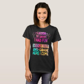 1年生の子供の学校の最後の日先生時計 Tシャツ (正面フル)