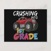 1年生の学校に粉砕先生キッドトラック ポストカード (正面)
