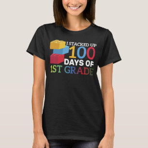 1年生の建物ブロックの100日積み上げ Tシャツ