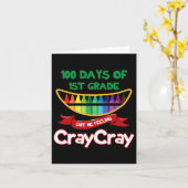 1年生の得Crayおもしろいの100感じ日 カード (黄色い花)