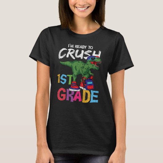 1年生の恐竜の学校ギフト Tシャツ (正面)