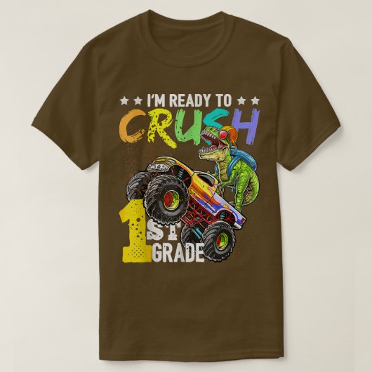 1年生の恐竜をシュオに戻す準備ができている Tシャツ (デザイン正面)