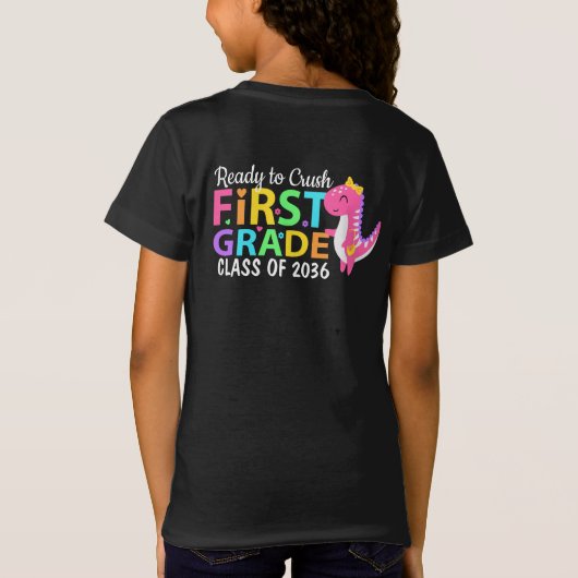 1年生の恐竜を粉砕する準備ができている Tシャツ (裏面)