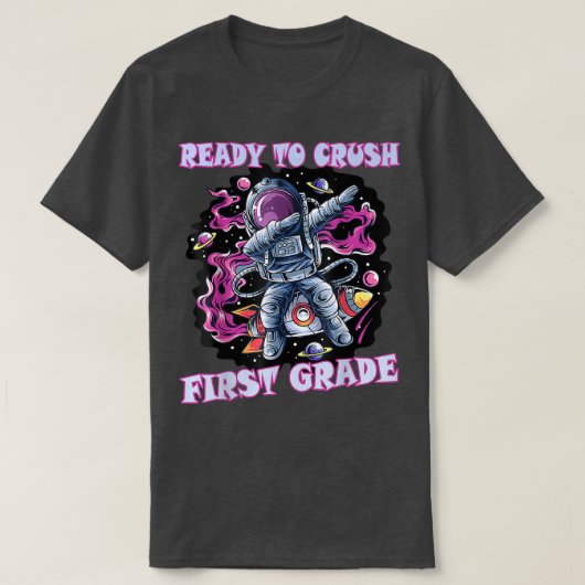 1年生の新学期アストロンをつぶす準備ができている Tシャツ (デザイン正面)