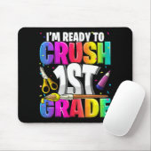 1年生の新学期・アート・キを倒す準備ができている マウスパッド (マウス)