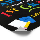 1年生の最初の日のサイン–1年生 ポスター (角)