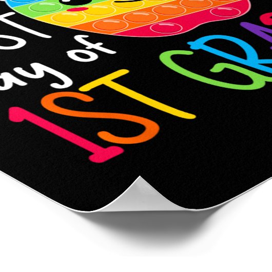 1年生の最初の日先生女の子の男の子戻る ポスター (角)