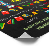 1年生の最初の日SIGN GIRL，ブラック&カラー ポスター (角)