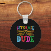 1年生の男新学期学校の初日 キーホルダー (正面)