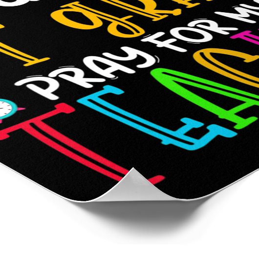 1年生の祈最初の日の先生 ポスター (角)