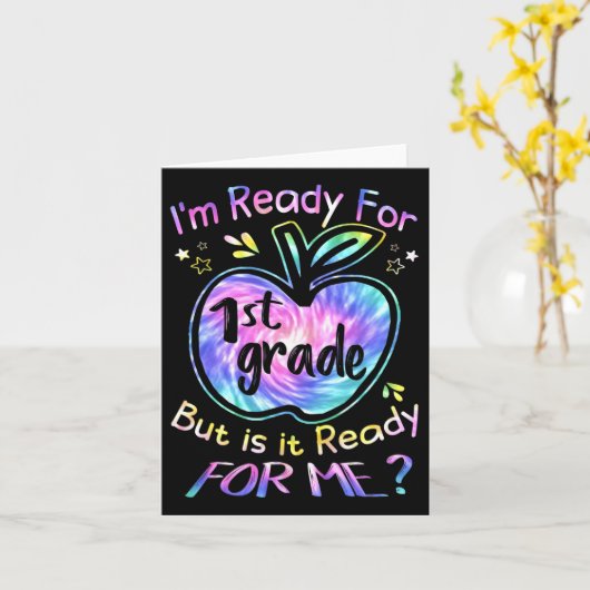 1年生の絞り染め新学期Hello First G カード (黄色い花)