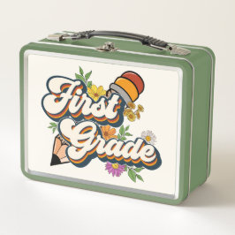 1年生の花と鉛筆 メタルランチボックス