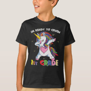 1年生をやっつけろ ユニコーン かわいい 学校 キッズ Tシャツ