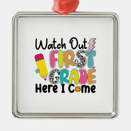 1年生を見てこ来こ メタルオーナメント (正面)