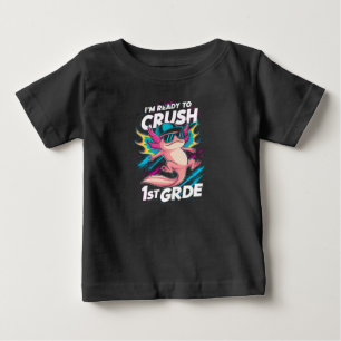 1年生アクソロトルバックスクールを潰す準備ができている ベビーTシャツ