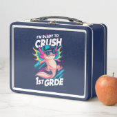 1年生アクソロトルバックスクールを潰す準備ができている メタルランチボックス (インサイチュ)