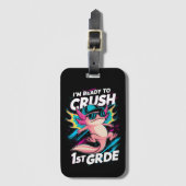 1年生アクソロトルバックスクールを潰す準備ができている ラゲッジタグ (正面縦)