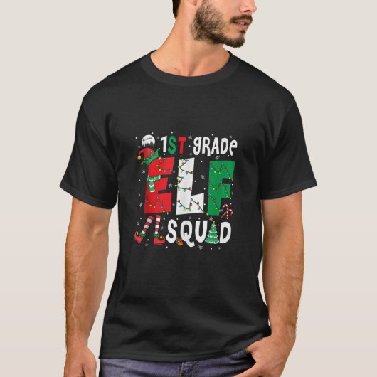 1年生エルフ隊 クリスマスエルフのコスプレ 学生服 Tシャツ (正面)