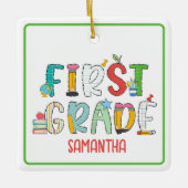 1年生エレメンパーソナライズされたツ校 セラミックオーナメント (正面)