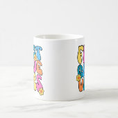 1年生カラフルのバイブ – 新学期レトロ コーヒーマグカップ (中央)