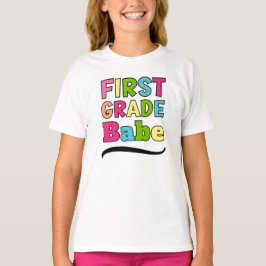 1年生カラフルの赤ちゃん新学期 Tシャツ