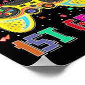 1年生ゲーマーまでレベルアップ初日の男の子バック ポスター (角)