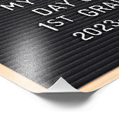 1年生サインの初日スクールの初日 フォトプリント            (角)