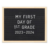 1年生サインの初日スクールの初日 フォトプリント (正面)