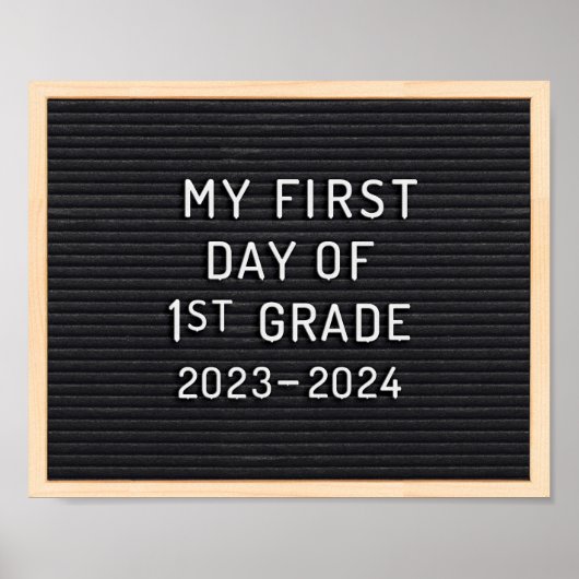 1年生サインの初日スクールの初日 ポスター (正面)