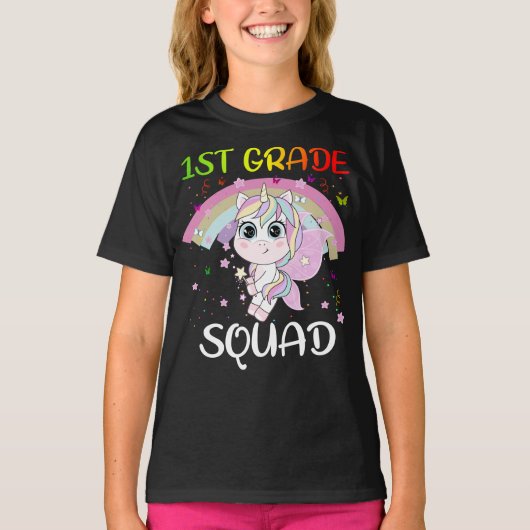 1年生スクワッド第3先生学生チームUnicorn Tシャツ (正面)