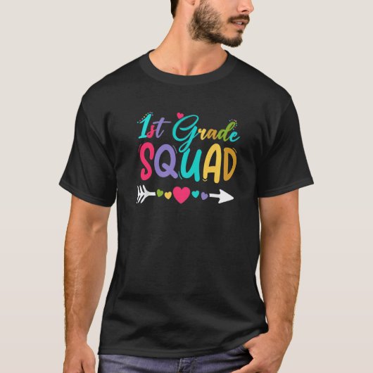 1年生スクワッド1年生先生学生バックトT Tシャツ (正面)