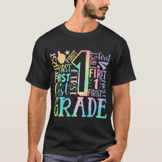 1年生タイポグラフィチームタイダイ バックトゥスクール Tシャツ