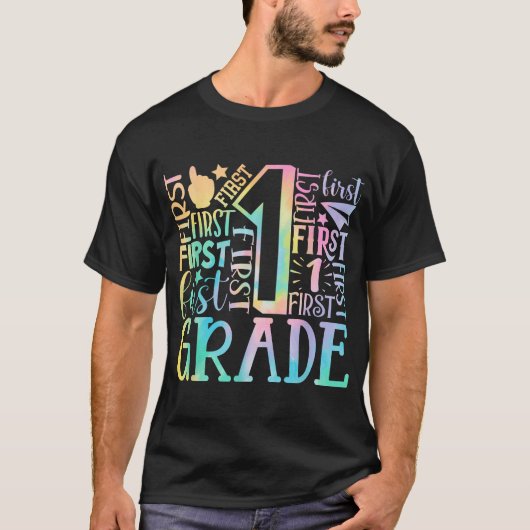 1年生タイポグラフィチームタイダイ バックトゥスクール Tシャツ (正面)