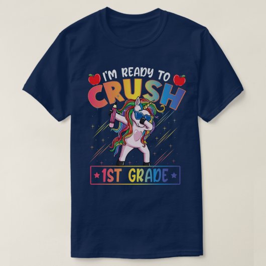 1年生ダビングユニコーン1年生Schoに戻る Tシャツ (デザイン正面)