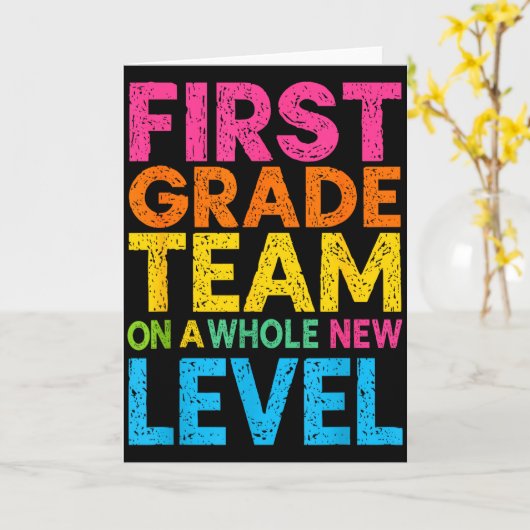 1年生チームの新たなレベルでの教師生活がスタート カード (黄色い花)